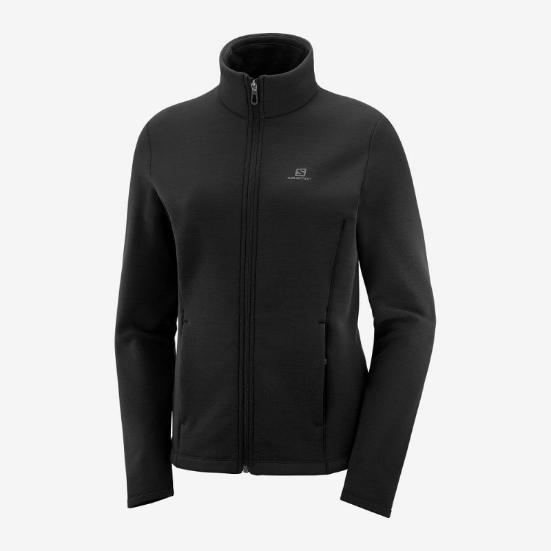 Kurtki Narciarskie Damskie Salomon Radiant Full Zip Warstwa Pośrednia W Czarne | 76890-SIEK