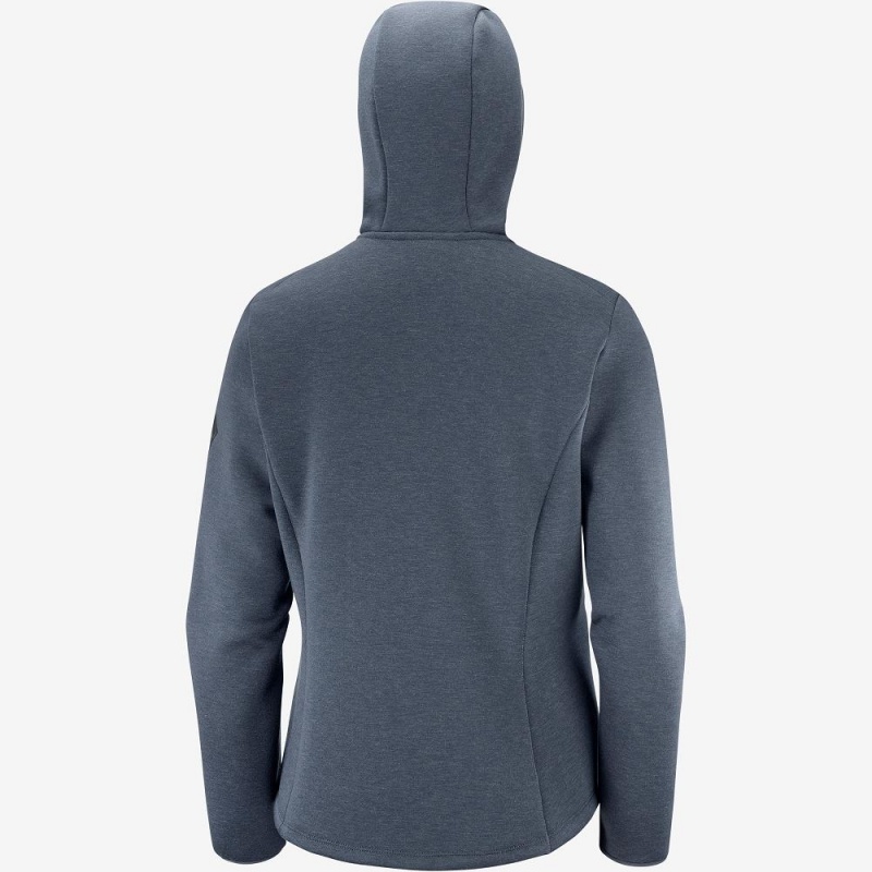 Kurtki Narciarskie Damskie Salomon Snowshelter Fleece Hoodie W Gray | 02156-ODYL