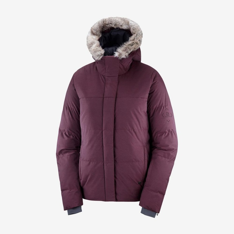 Kurtki Narciarskie Damskie Salomon Snuggly Warm Jacket W Fioletowe | 47965-WEZR