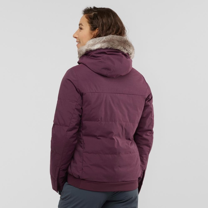 Kurtki Narciarskie Damskie Salomon Snuggly Warm Jacket W Fioletowe | 47965-WEZR