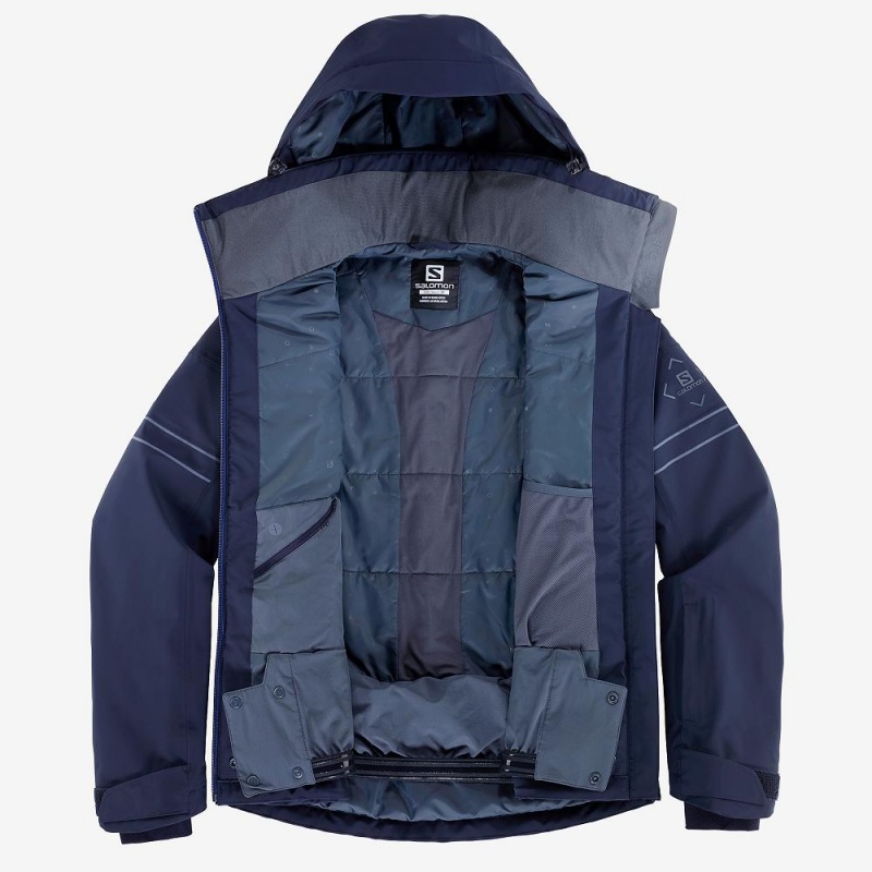 Kurtki Narciarskie Damskie Salomon The Brilliant Jacket W Granatowe | 82564-WYRH