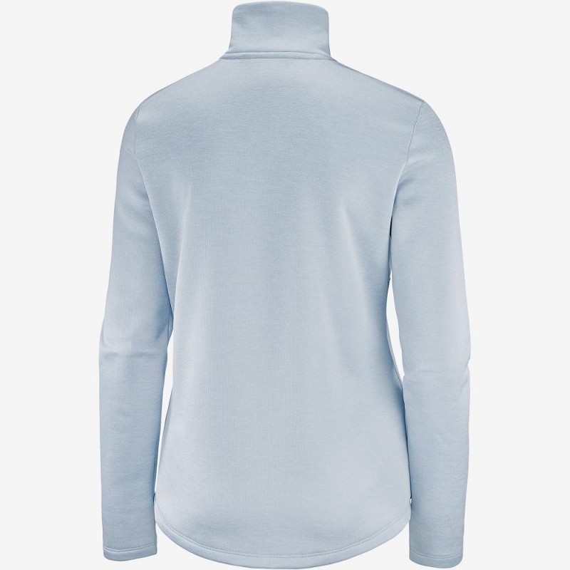 Kurtki Narciarskie Damskie Salomon Transition Half Zip W Niebieskie | 23170-ZEGJ