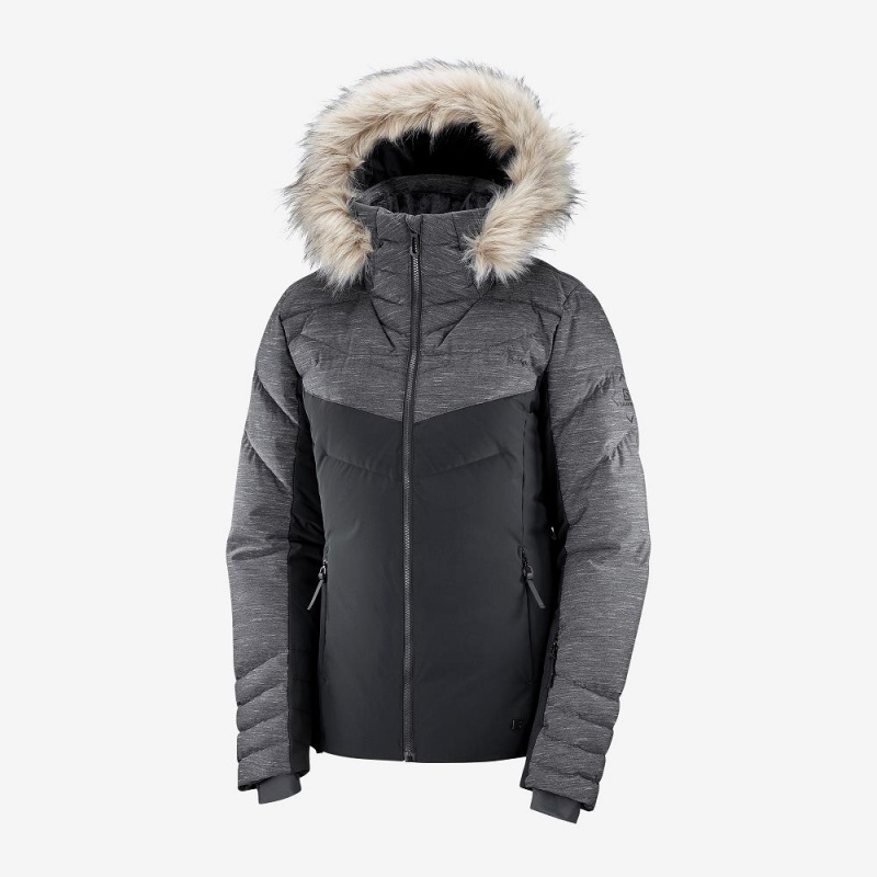 Kurtki Narciarskie Damskie Salomon Warm Ambition Jacket W Czarne | 69043-TWQD