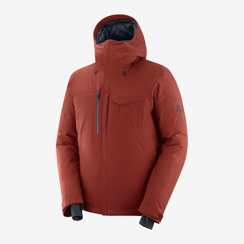 Kurtki Narciarskie Męskie Salomon Arctic Down Jacket M Czerwone | 74965-EQTJ