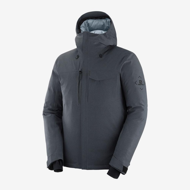 Kurtki Narciarskie Męskie Salomon Arctic Down Jacket M Gray | 93650-DNRB