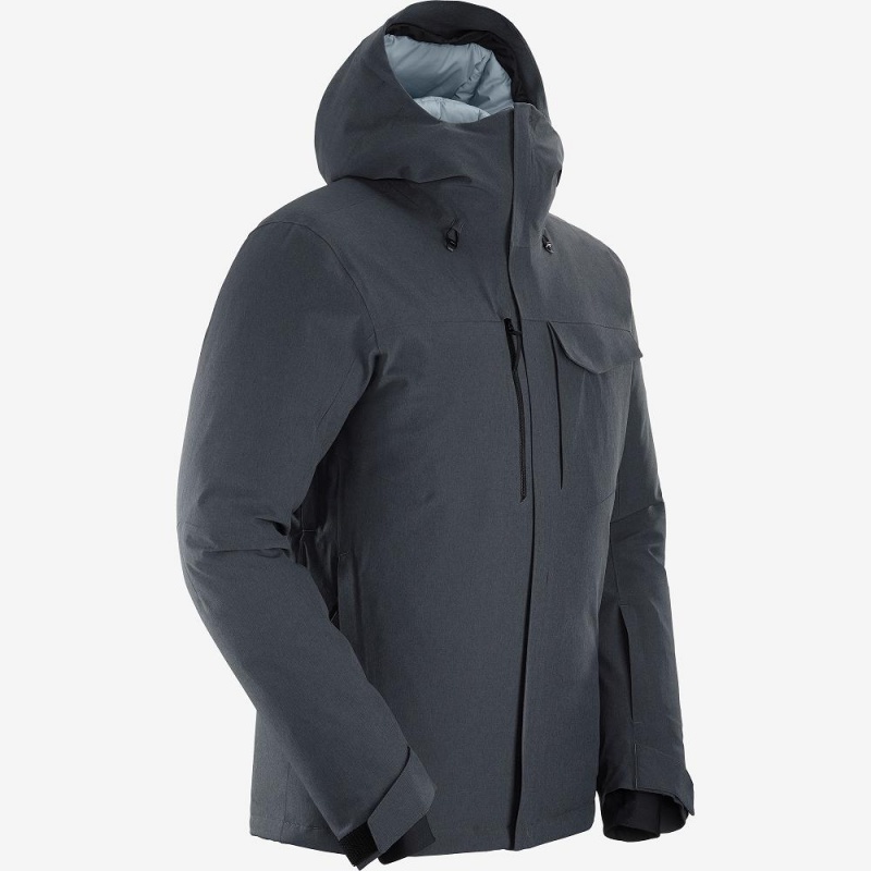 Kurtki Narciarskie Męskie Salomon Arctic Down Jacket M Gray | 93650-DNRB