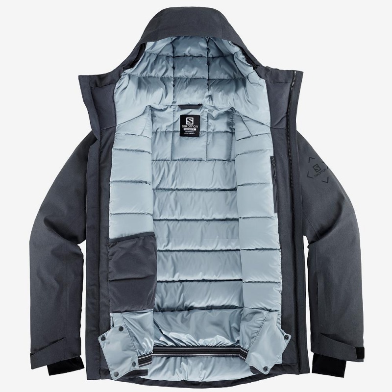 Kurtki Narciarskie Męskie Salomon Arctic Down Jacket M Gray | 93650-DNRB