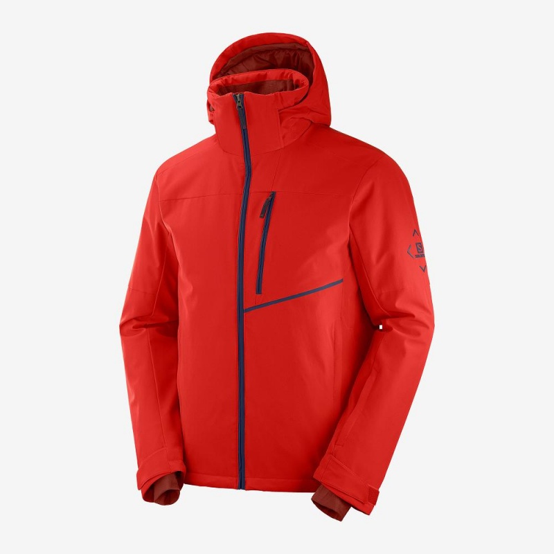 Kurtki Narciarskie Męskie Salomon Blast Jacket M Czerwone | 14392-LRQA