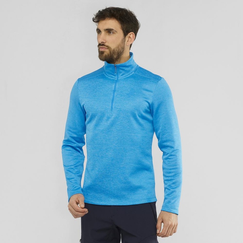 Kurtki Narciarskie Męskie Salomon Essential Lightwarm Seamless Niebieskie | 35291-LTYG