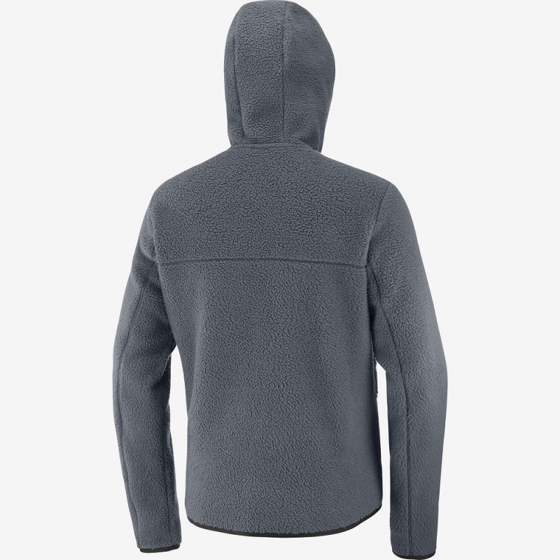 Kurtki Narciarskie Męskie Salomon Essential Warm Teddy Gray | 79402-IZAP