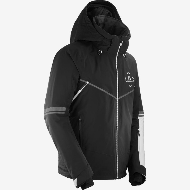 Kurtki Narciarskie Męskie Salomon Race Jacket M Czarne | 04965-TRUB