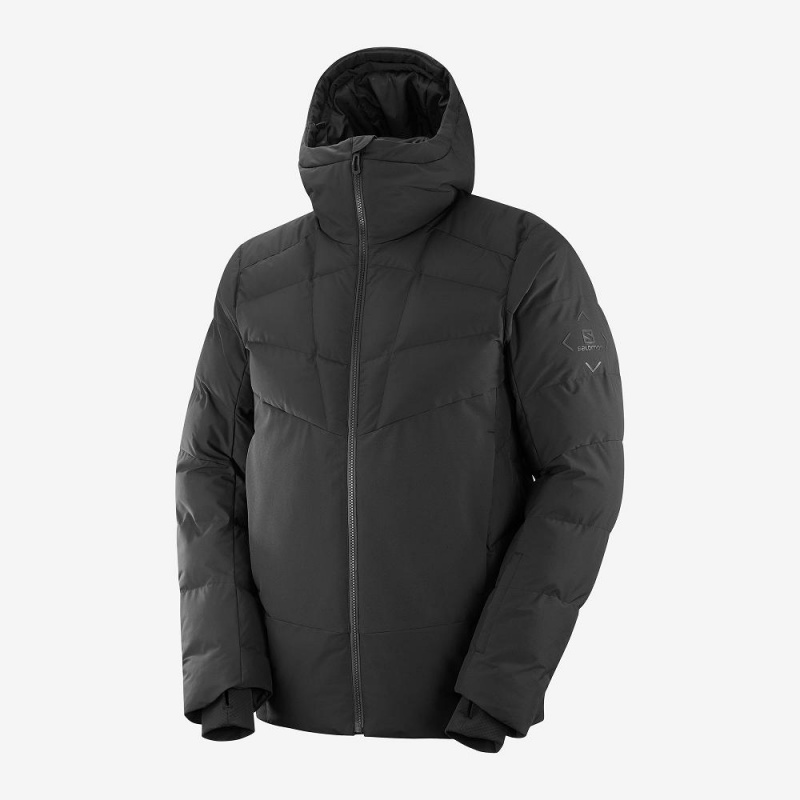 Kurtki Narciarskie Męskie Salomon Snowshelter Jacket M Czarne | 85063-DYET