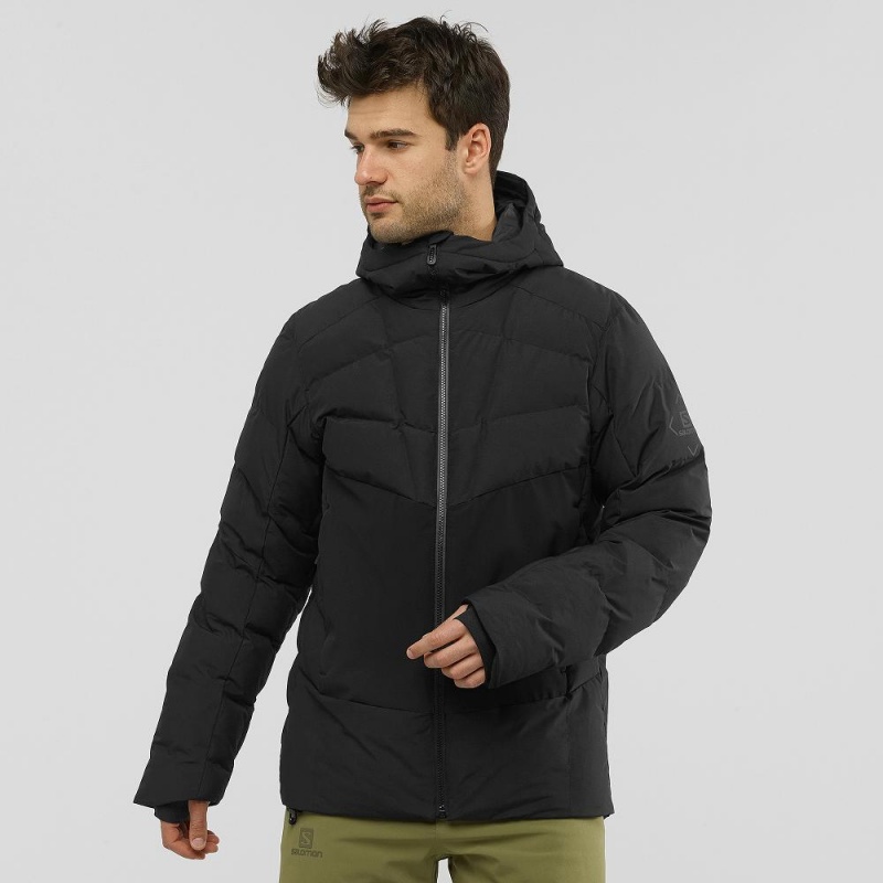 Kurtki Narciarskie Męskie Salomon Snowshelter Jacket M Czarne | 85063-DYET