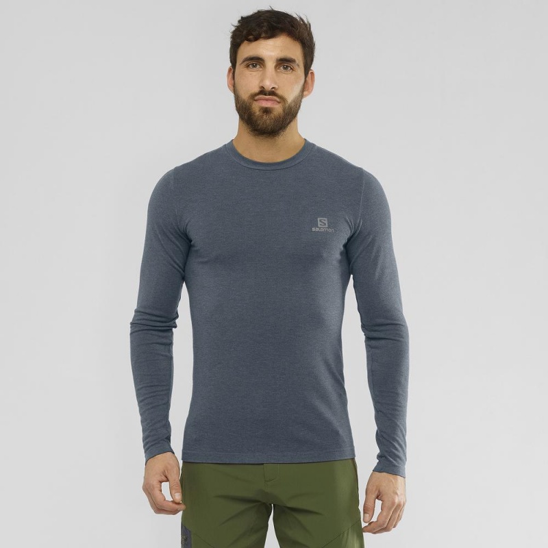 Najfatalniejszy Męskie Salomon Outline Seamless Crew M Gray | 81507-XGJK