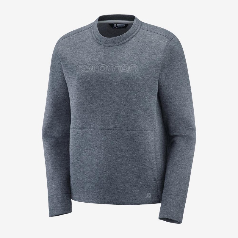 Pulower Damskie Salomon Sight Crew Neck W Gray | 23957-YMPT