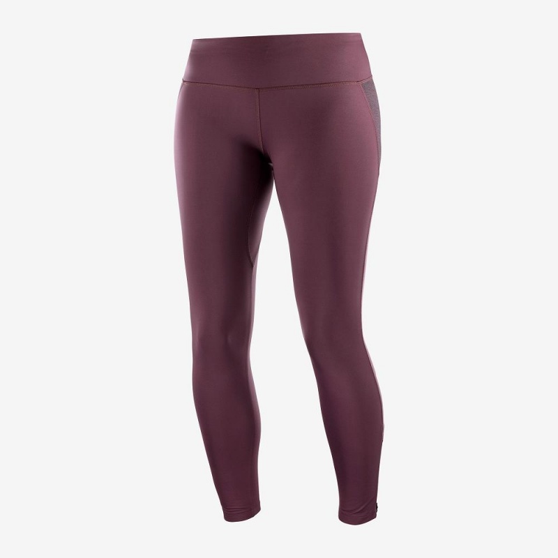 Rajstopy Damskie Salomon Agile Warm Tight W Fioletowe | 74513-RDHG