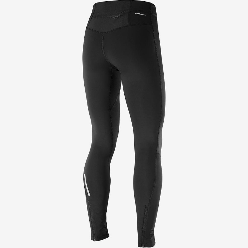 Rajstopy Męskie Salomon Agile Warm Tight M Czarne | 58023-PKIU