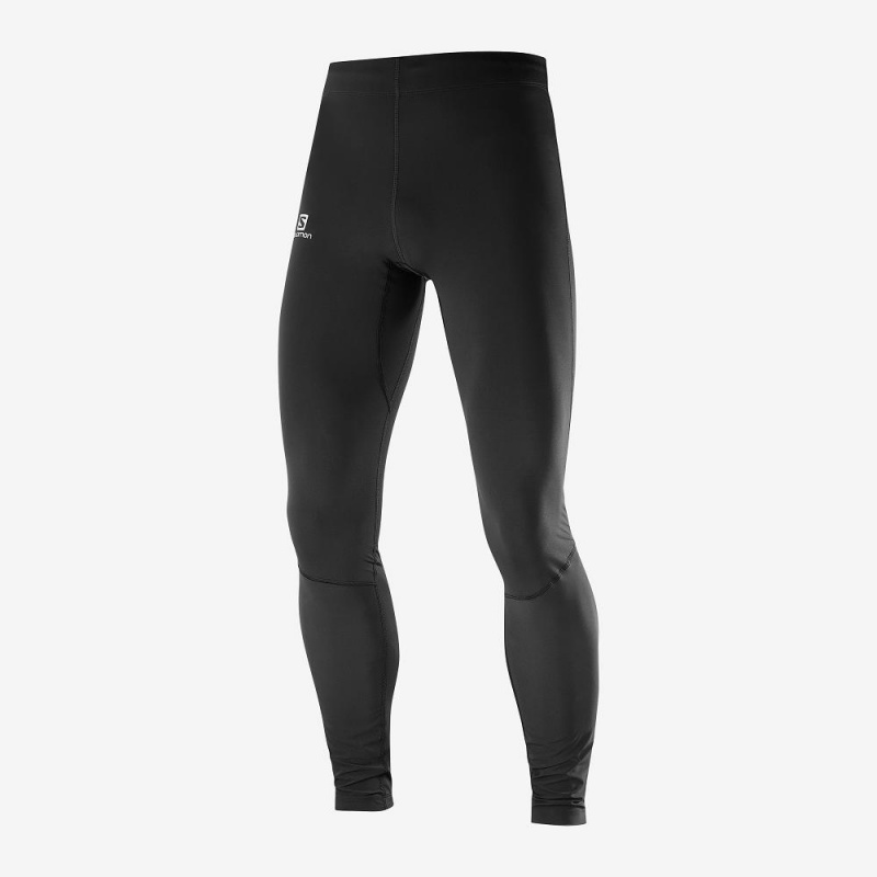 Rajstopy Męskie Salomon Agile Warm Tight M Czarne | 58023-PKIU