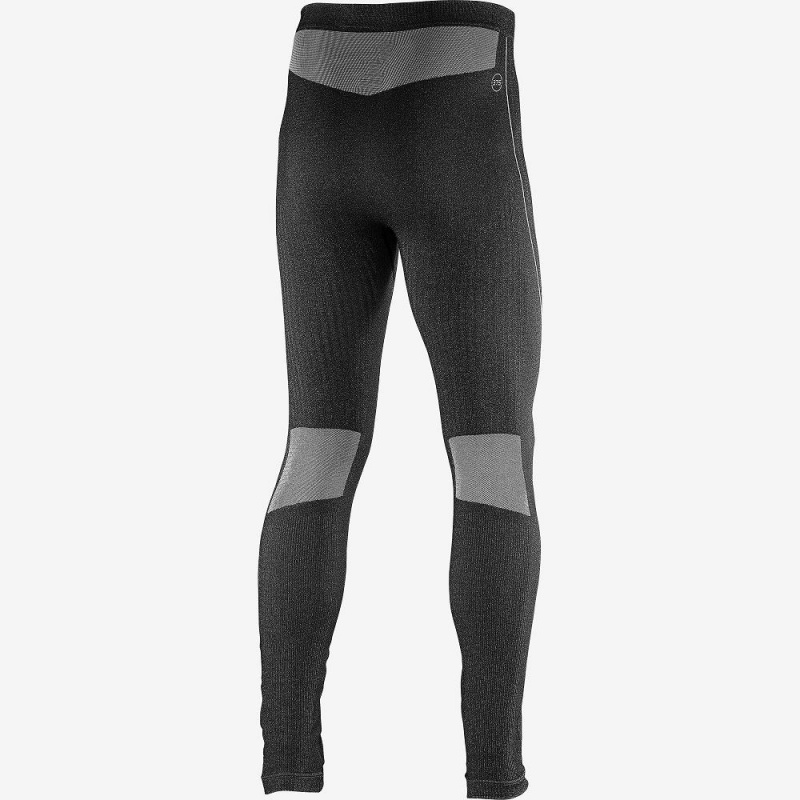 Rajstopy Męskie Salomon Primo Warm Tight Seamless M Czarne | 76953-TUGJ