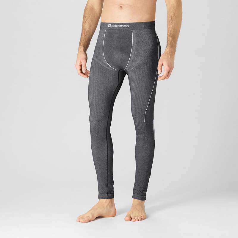 Rajstopy Męskie Salomon Primo Warm Tight Seamless M Czarne | 76953-TUGJ