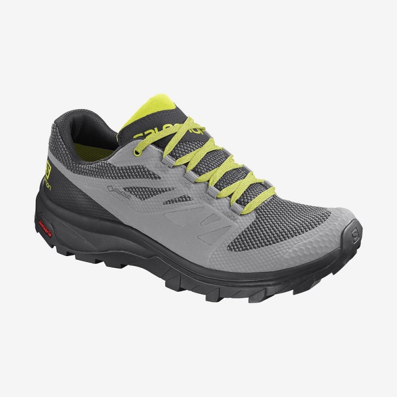 Trekking Męskie Salomon Outline Gore-Tex Srebrne | 39547-GTDW