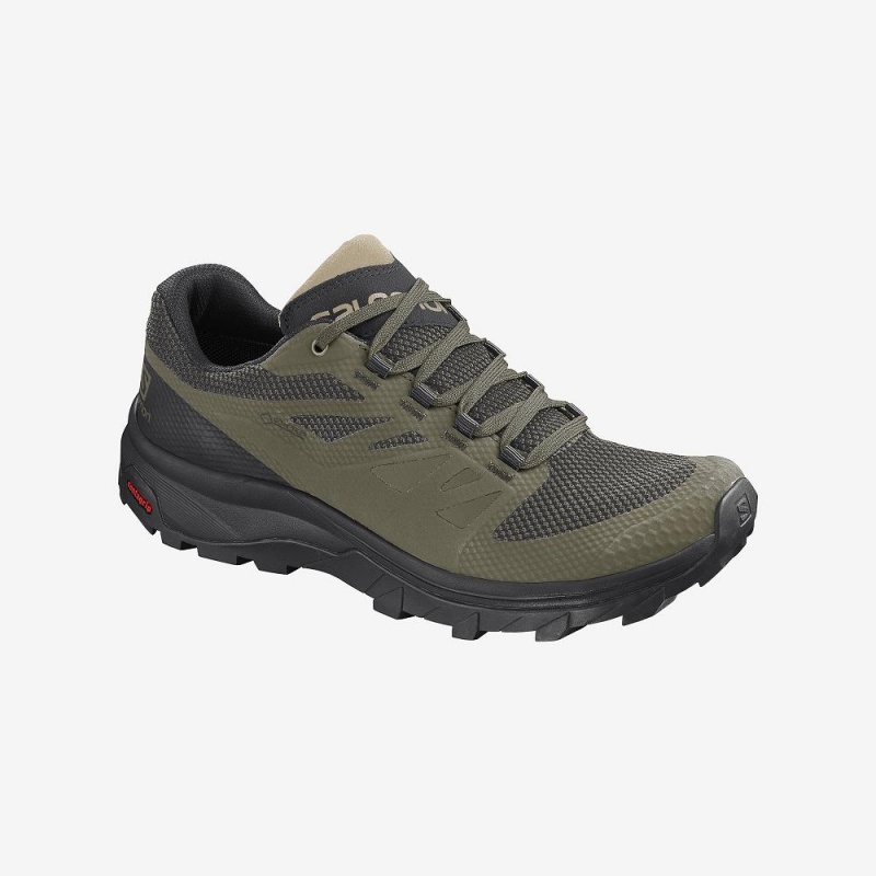 Trekking Męskie Salomon Outline Gore-Tex Zielone | 89631-ORQJ