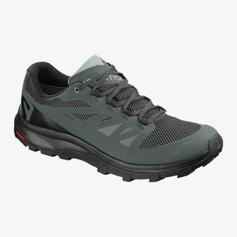 Trekking Męskie Salomon Outline Gore-Tex Zielone | 65374-FUSY