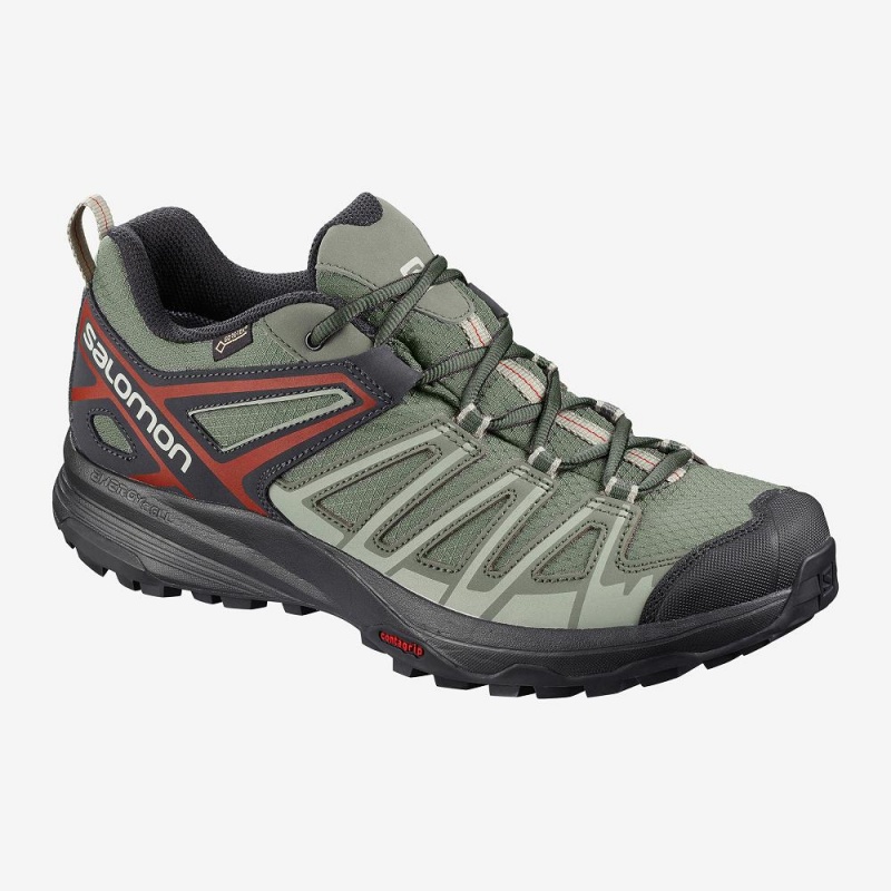 Trekking Męskie Salomon X Crest Gore-Tex Zielone | 41938-EQFA