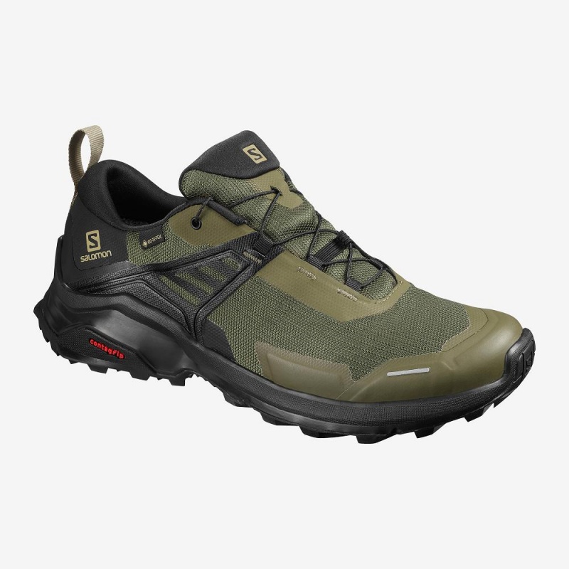 Trekking Męskie Salomon X Raise Gore-Tex Zielone | 89130-YSIH